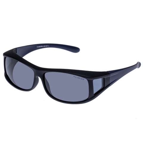 Cancer Council Culburra Fitovers Black Metallic Navy Male Rectangle Sunglasses | Eyewear Index