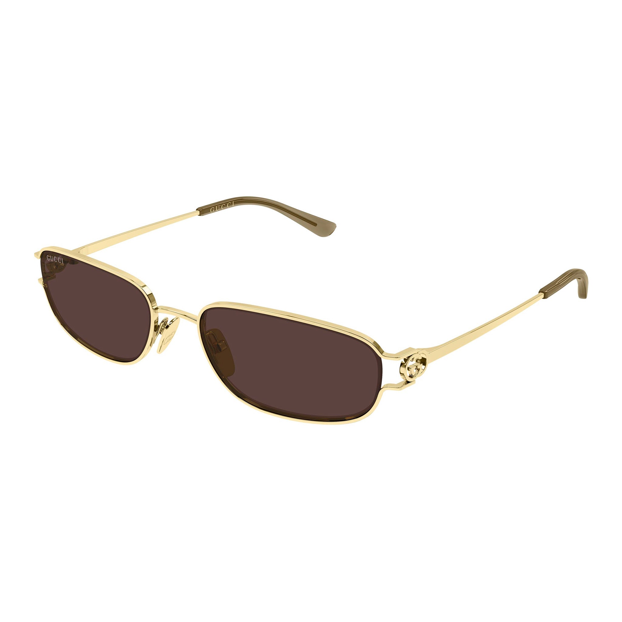 Gucci Gg2232s Gold Female Rectangle Sunglasses | Eyewear Index