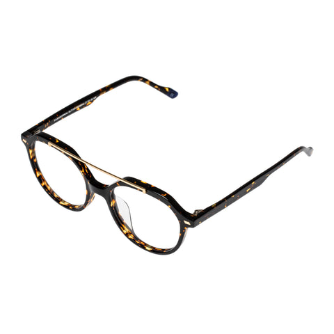 Le Specs Paranormal Alt Fit Tokyo Tort Gold Uni-Sex Aviator Optical Frames | Eyewear Index