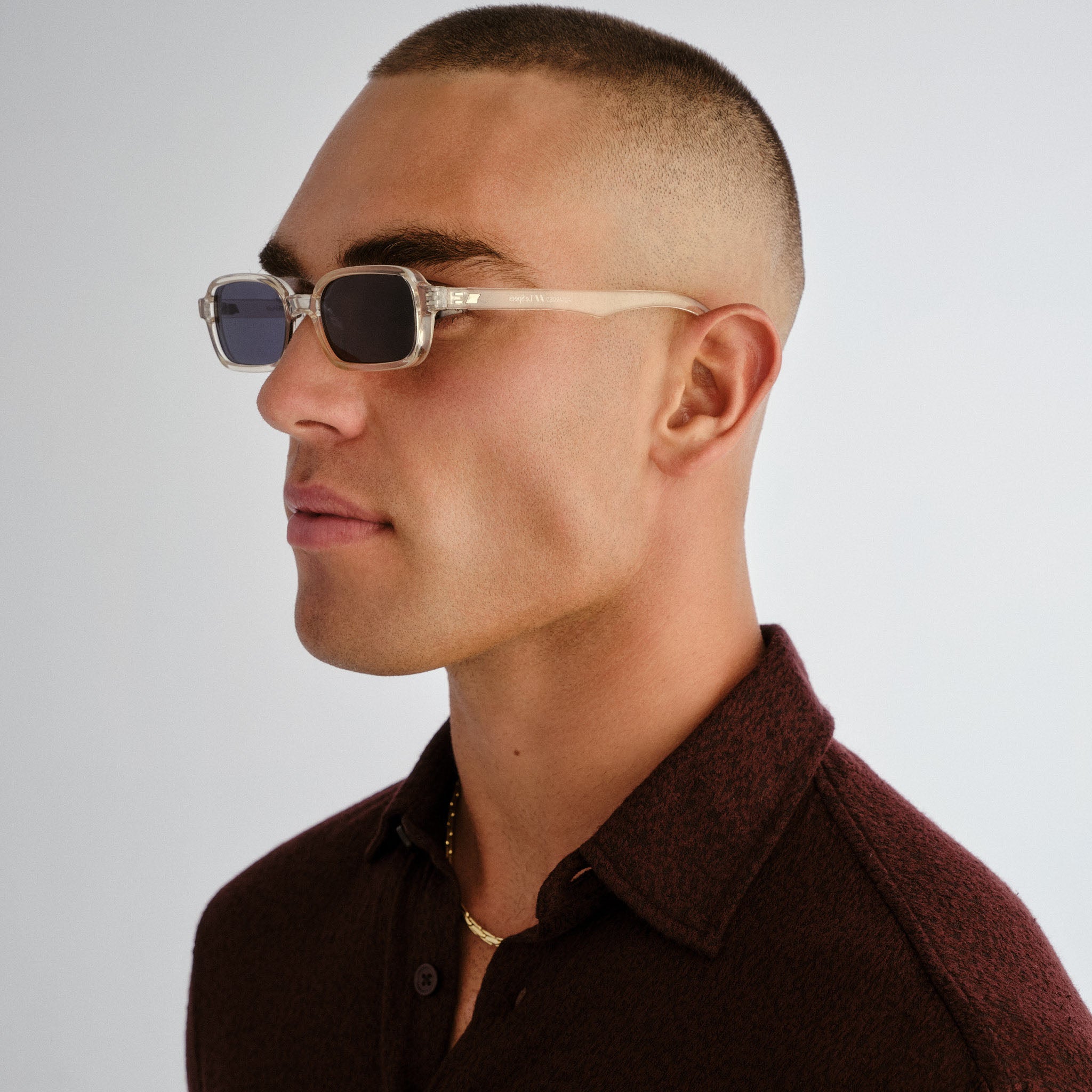 Le Specs Pilferer Pewter Uni-Sex Rectangle Sunglasses | Eyewear Index