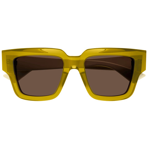 Bottega Veneta Bv1276s Yellow Female Rectangle Sunglasses | Eyewear Index