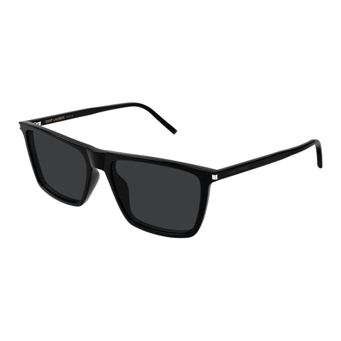 Saint Laurent Sl668 Black Male Rectangle Sunglasses | Eyewear Index