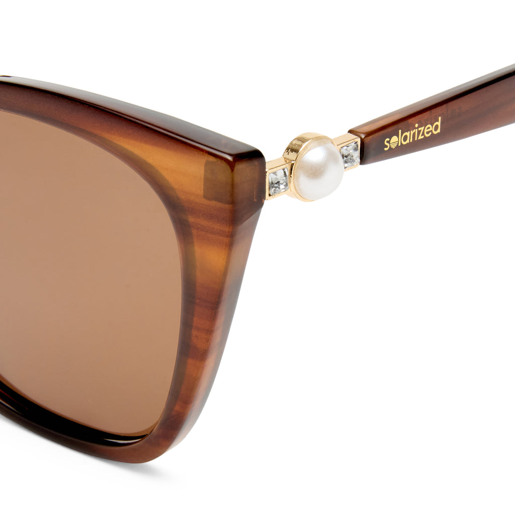 Solarized Maxi Cat Toffee Haze Female Cat-Eye Sunglasses | Eyewear Index