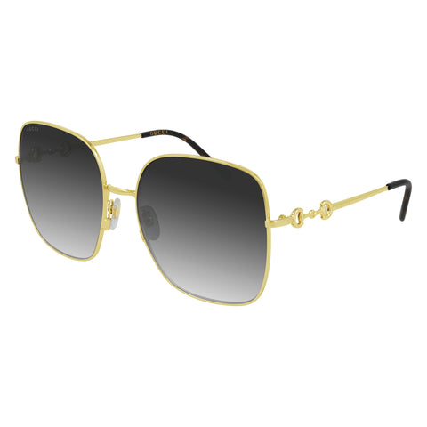 Gucci Gg0879s Gold Female Rectangle Sunglasses | Eyewear Index