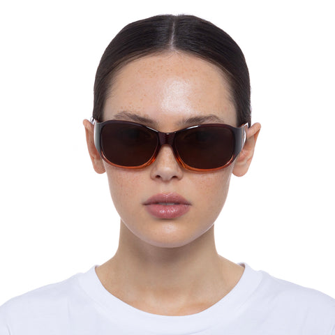 Cancer Council Roma Petite Crystal Plum Grad Rose Brown Female Wrap Sunglasses | Eyewear Index