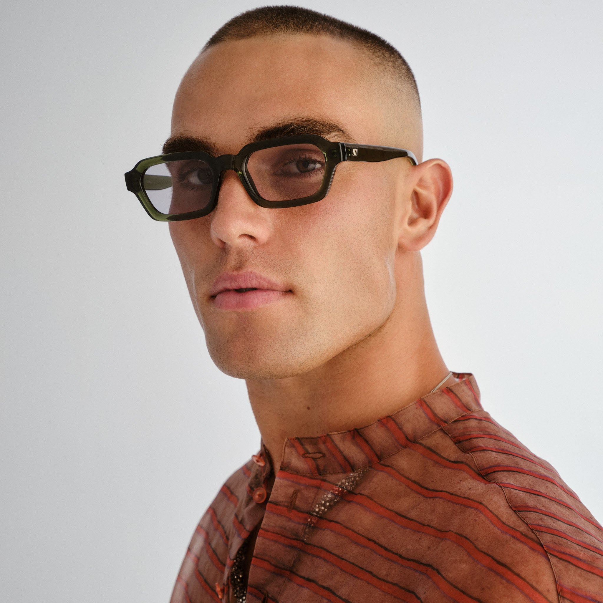 Le Specs Tension + Khaki Uni-Sex Rectangle Sunglasses | Eyewear Index