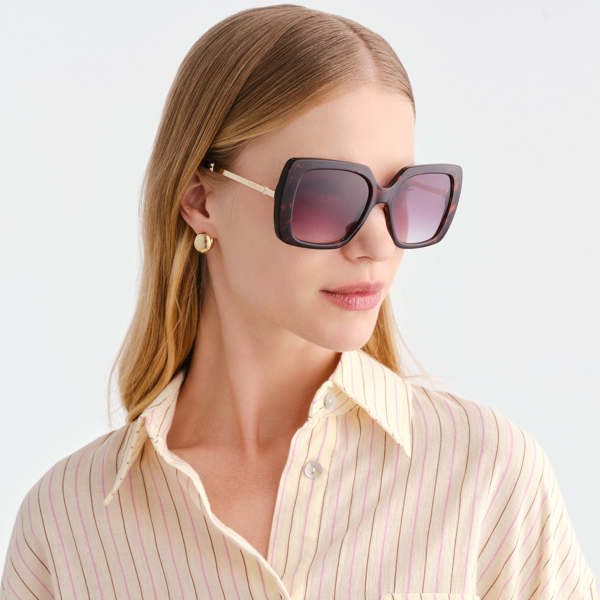 Fiorelli Sable Auburn Tort Female Square Sunglasses | Eyewear Index