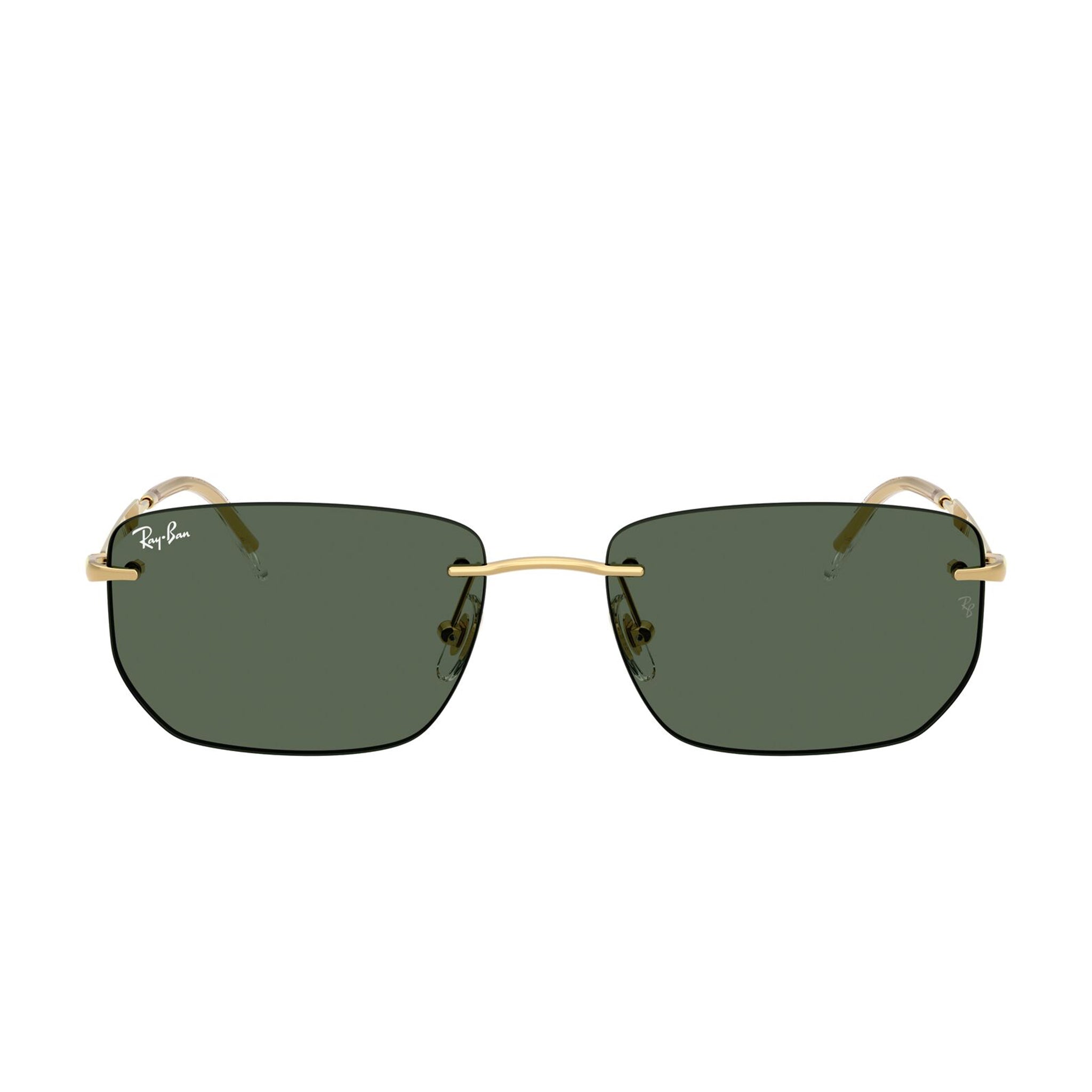 Ray-Ban 3768 00171 Arista Gold Uni-Sex Rectangle Sunglasses | Eyewear Index