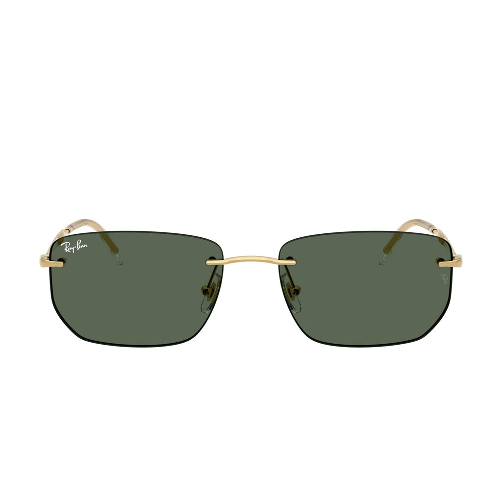 Ray-Ban 3768 00171 Arista Gold Uni-Sex Rectangle Sunglasses | Eyewear Index