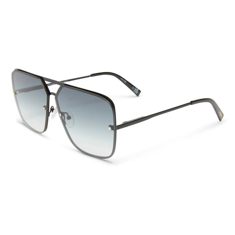 Le Specs Metazoic Black Female D-Frame Sunglasses | Eyewear Index