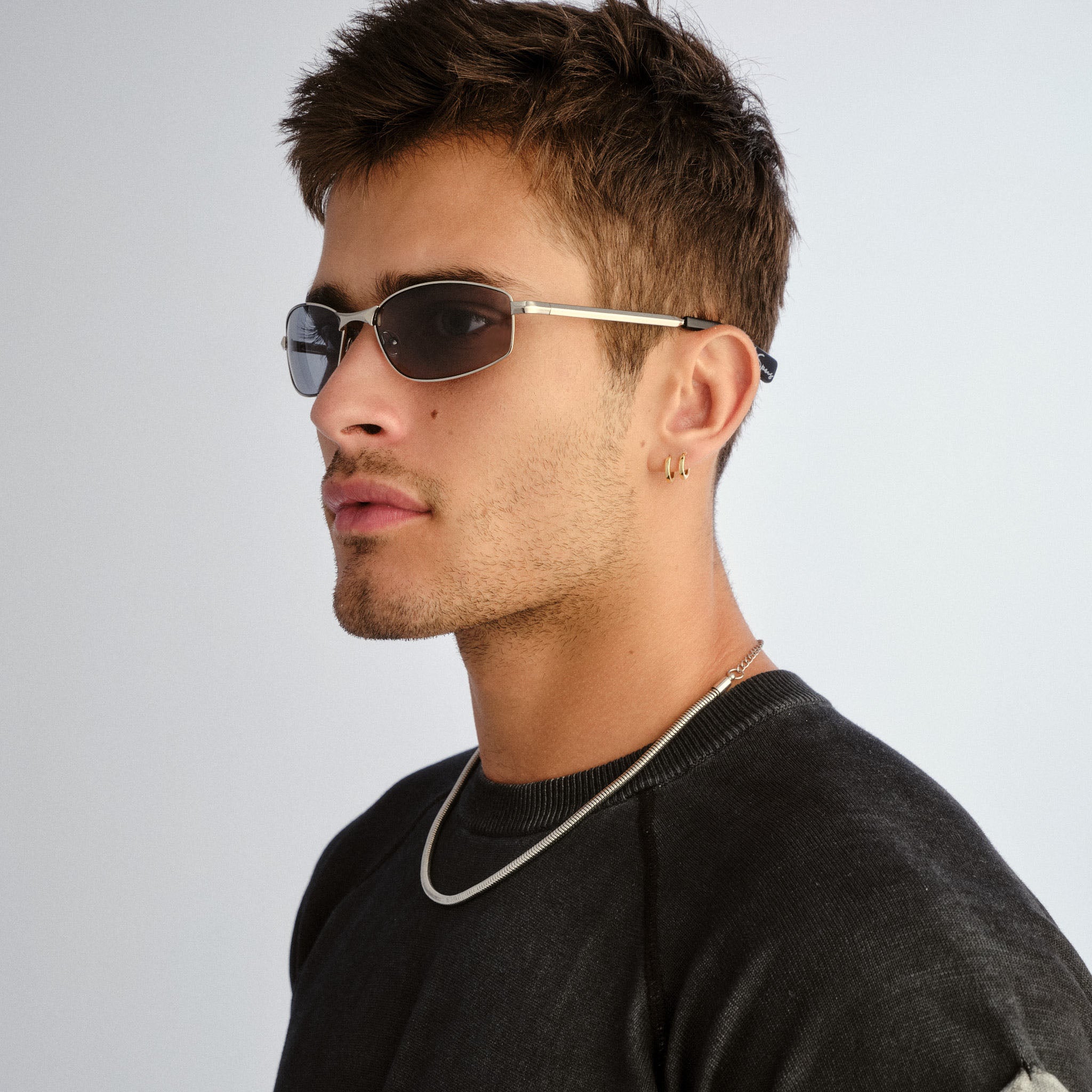 Le Specs Star Beam Silver Uni-Sex Wrap Sunglasses | Eyewear Index