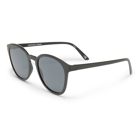 Le Specs Renegade Matte Black Uni-Sex Round Sunglasses | Eyewear Index