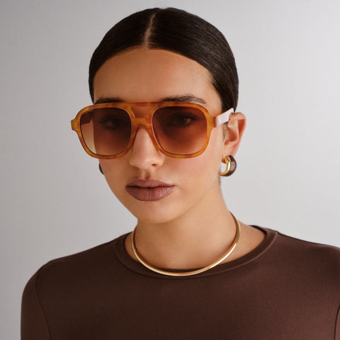 Aire Whirlpool Vintage Tort Uni-Sex Aviator Sunglasses | Eyewear Index