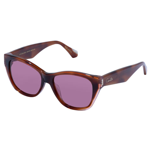 Camilla Uptown Girl Tort Female Cat-Eye Sunglasses | Eyewear Index