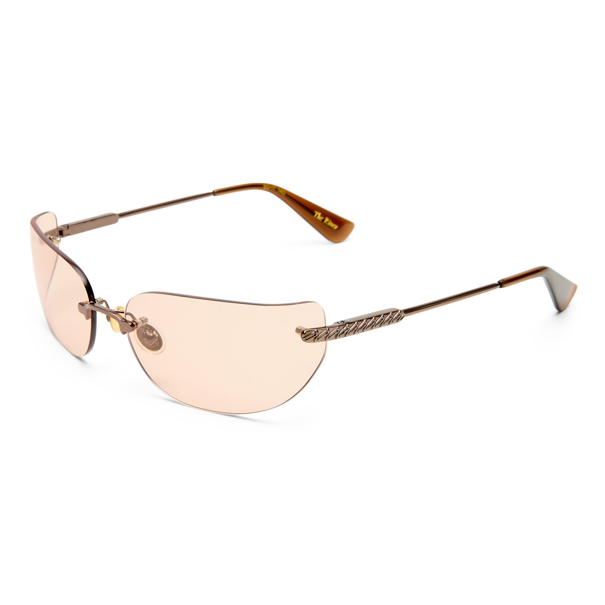 Luv Lou The River Bronze Female Rectangle Sunglasses | Eyewear Index