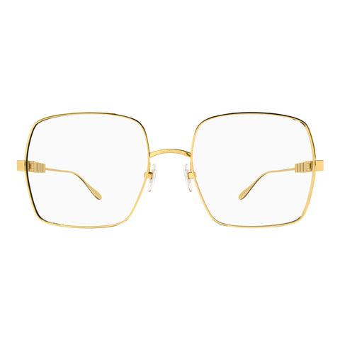 Gucci Gg1434o Gold Female Rectangle Optical Frames | Eyewear Index