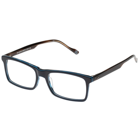 Le Specs Bio-Graphy Navy Brown Horn Male D-Frame Optical Frames | Eyewear Index