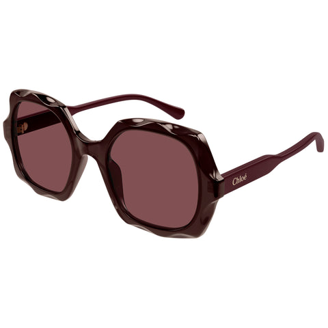 Chloe Ch0226s Violet Female Rectangle Sunglasses | Eyewear Index