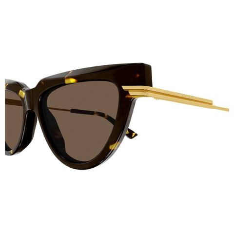 Bottega Veneta Bv1265s Havana Female Cat-Eye Sunglasses | Eyewear Index