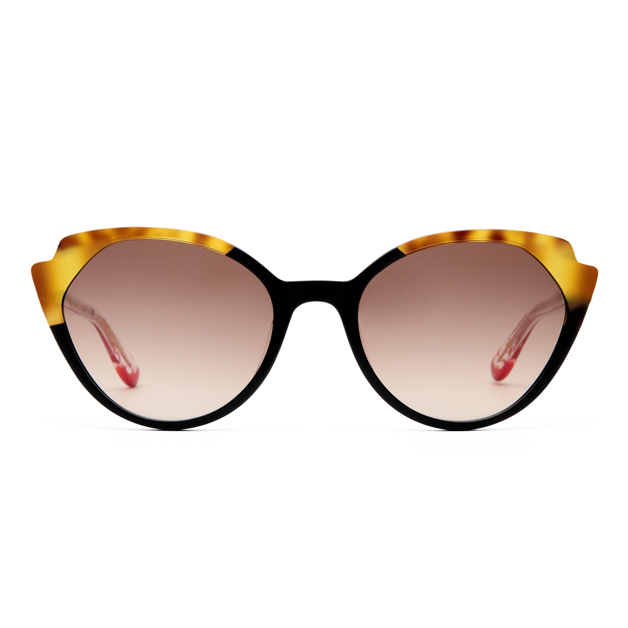 Camilla Act One Black Tort Female Cat-Eye Sunglasses | Eyewear Index