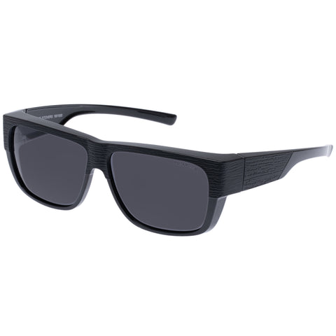 Cancer Council Natone Fitovers Matte Black Uni-Sex D-Frame Sunglasses | Eyewear Index