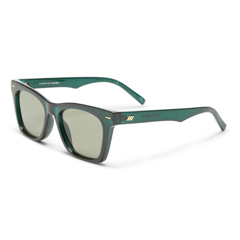 Le Specs Chante Bottle Green Uni-Sex D-Frame Sunglasses | Eyewear Index