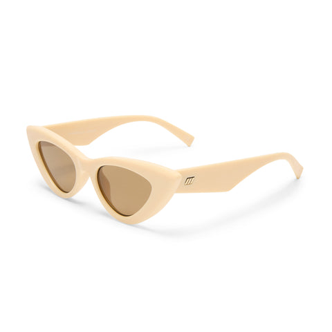 Le Specs Hypnosis Ivory Female Cat-Eye Sunglasses | Eyewear Index