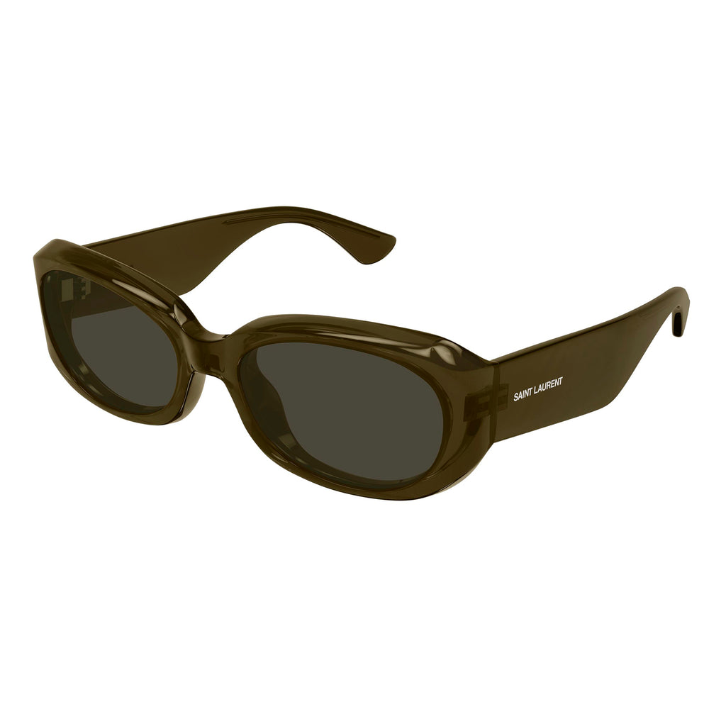 Saint Laurent Sl868f Brown Female Round Sunglasses | Eyewear Index