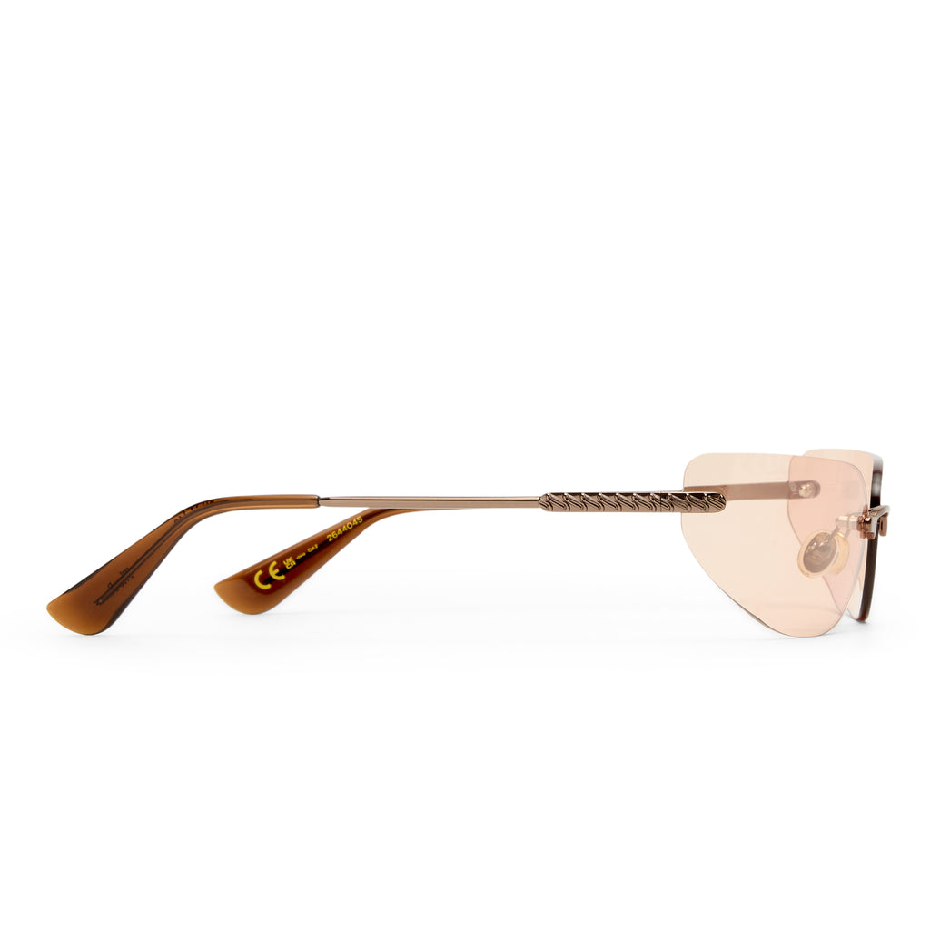 Luv Lou The River Bronze Female Rectangle Sunglasses | Eyewear Index