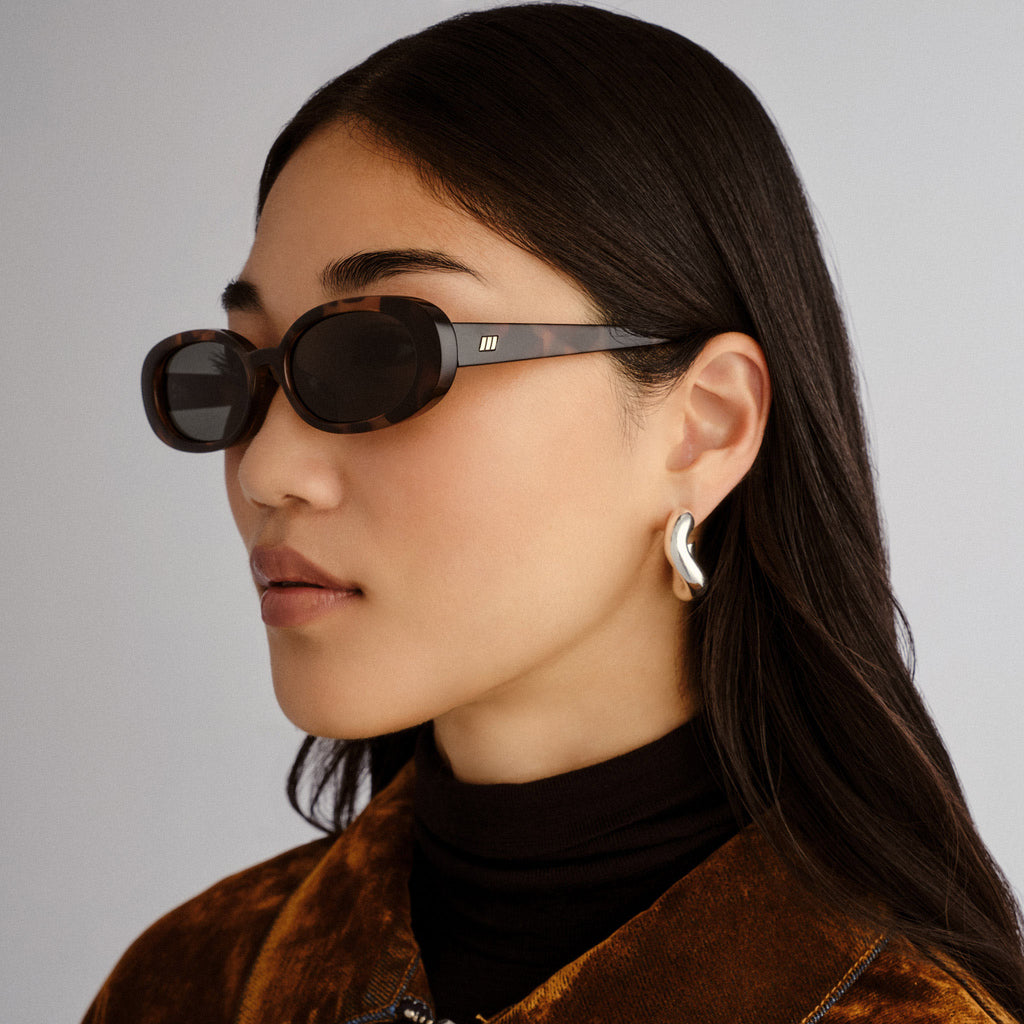 Le Specs Outta Love + Tort Uni-Sex Oval Sunglasses | Eyewear Index