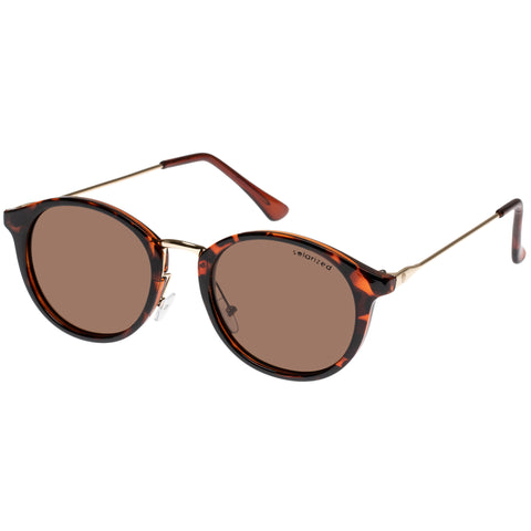 Solarized Round Multi-Fit Maple Tort Uni-Sex Round Sunglasses | Eyewear Index