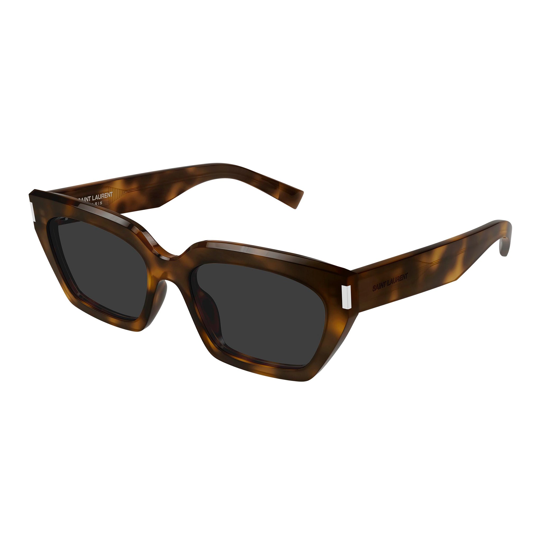 SAINT LAURENT 伊達眼鏡 Saint Laurent Sl826page Havana Female Cat-Eye Sunglasses | Eyewear