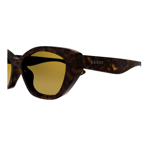 Gucci Gg1638sa Havana Female Cat-Eye Sunglasses | Eyewear Index