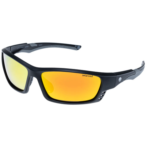 Solarized Active Wrap Matte Black Grey Male Wrap Sunglasses | Eyewear Index