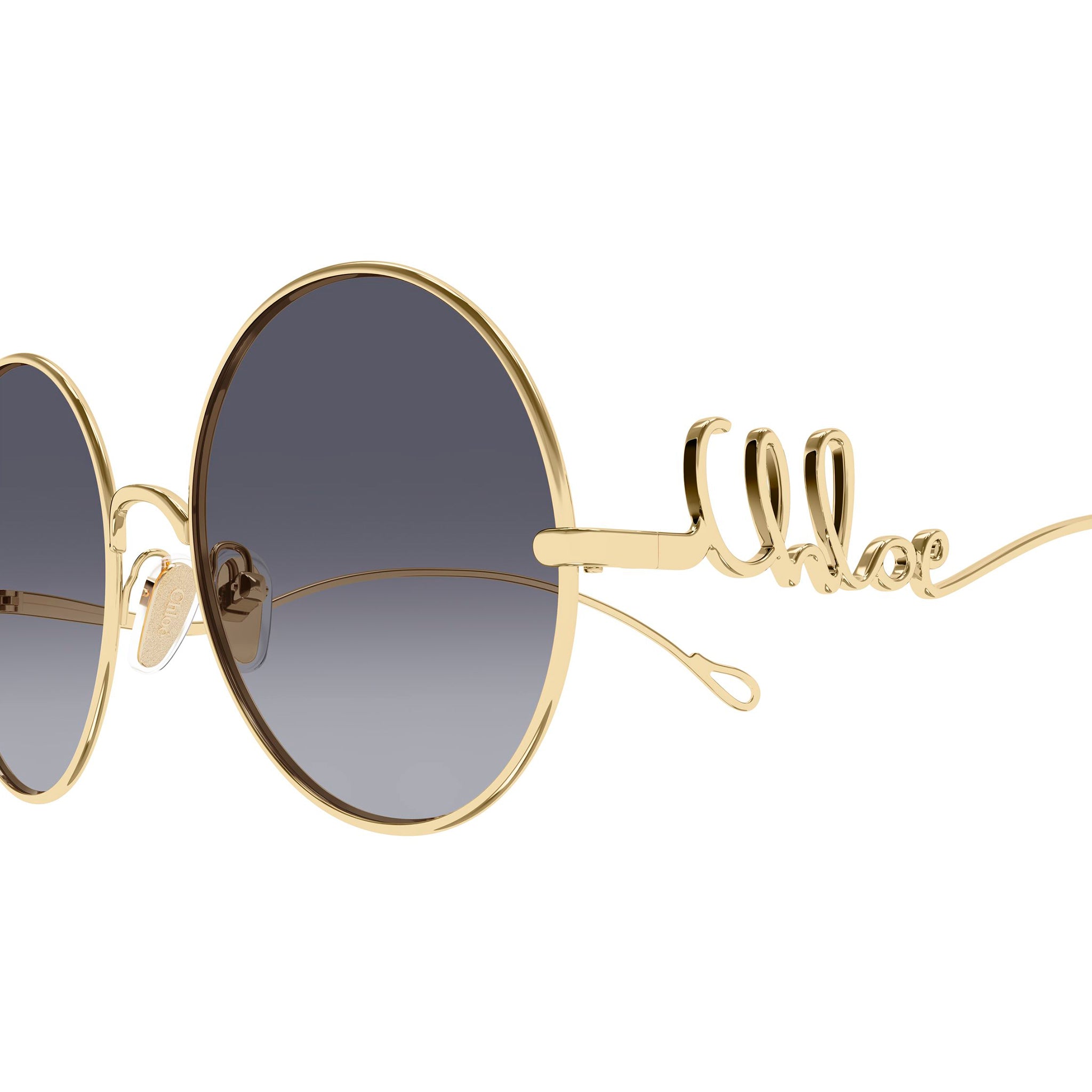 Chloe Ch0372s Gold Female Round Sunglasses | Eyewear Index