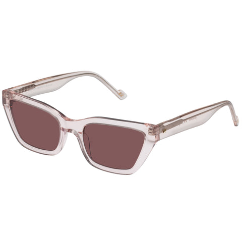 Le Specs Bio-Tron Champagne Female Cat-Eye Sunglasses | Eyewear Index