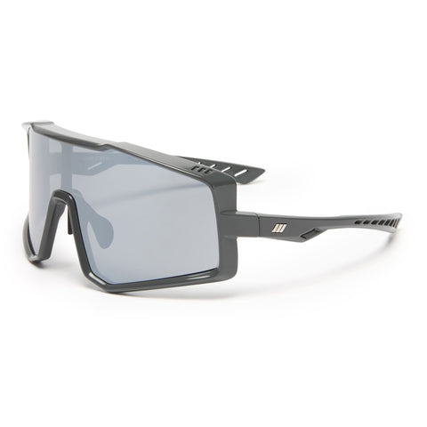 Le Specs Vulture Charcoal Uni-Sex Shield Sunglasses | Eyewear Index