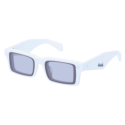 Ksubi Smiths X Patty Mills White White Uni-Sex Rectangle Sunglasses | Eyewear Index