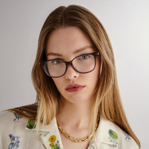 Oroton Imogen Charcoal Female Cat-Eye Optical Frames | Eyewear Index