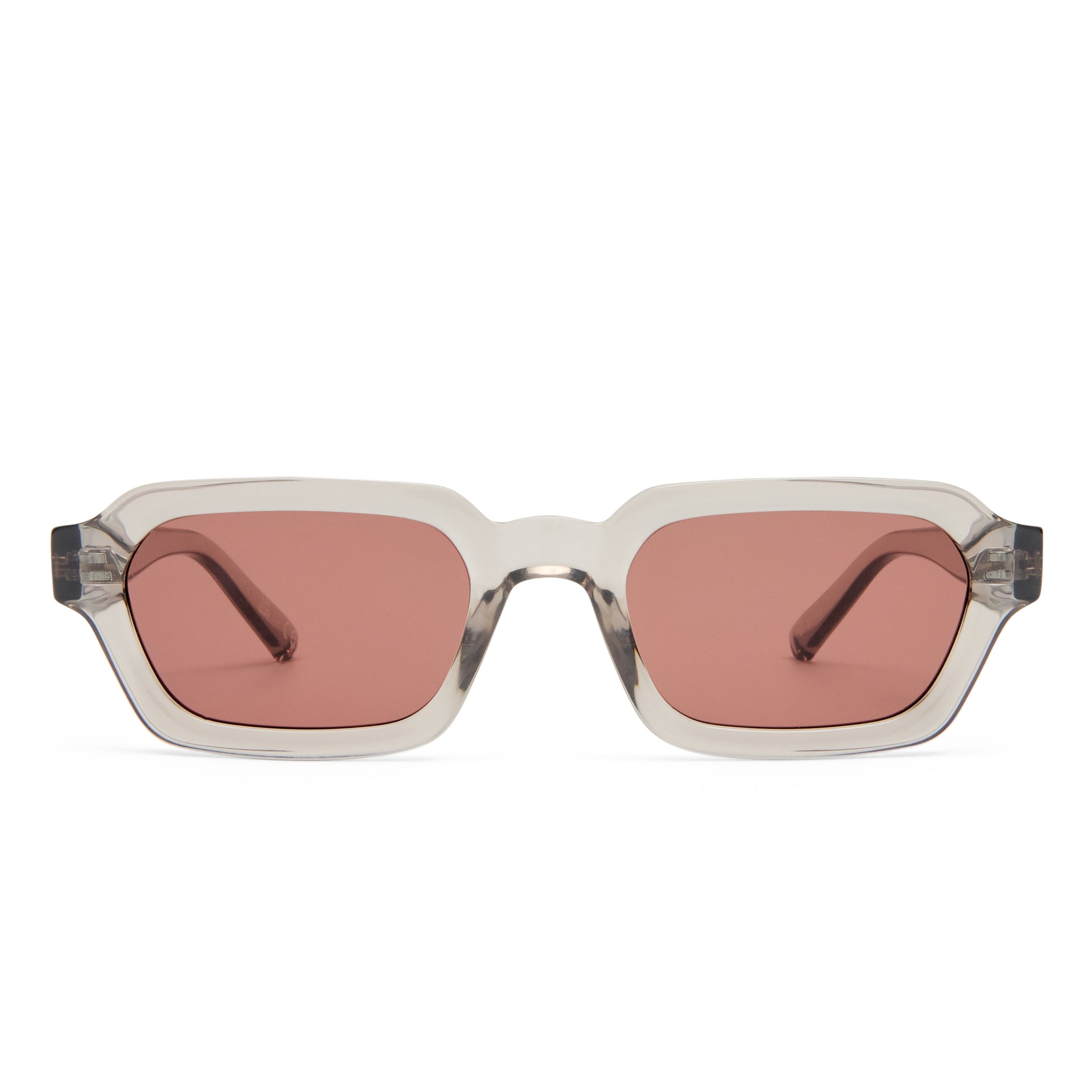 Le Specs Tension + Warm Grey Uni-Sex Rectangle Sunglasses | Eyewear Index