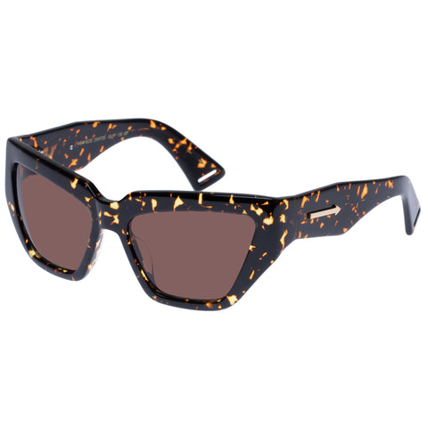 Karen Walker Wrap God Cracked Tort Female Wrap Sunglasses | Eyewear Index