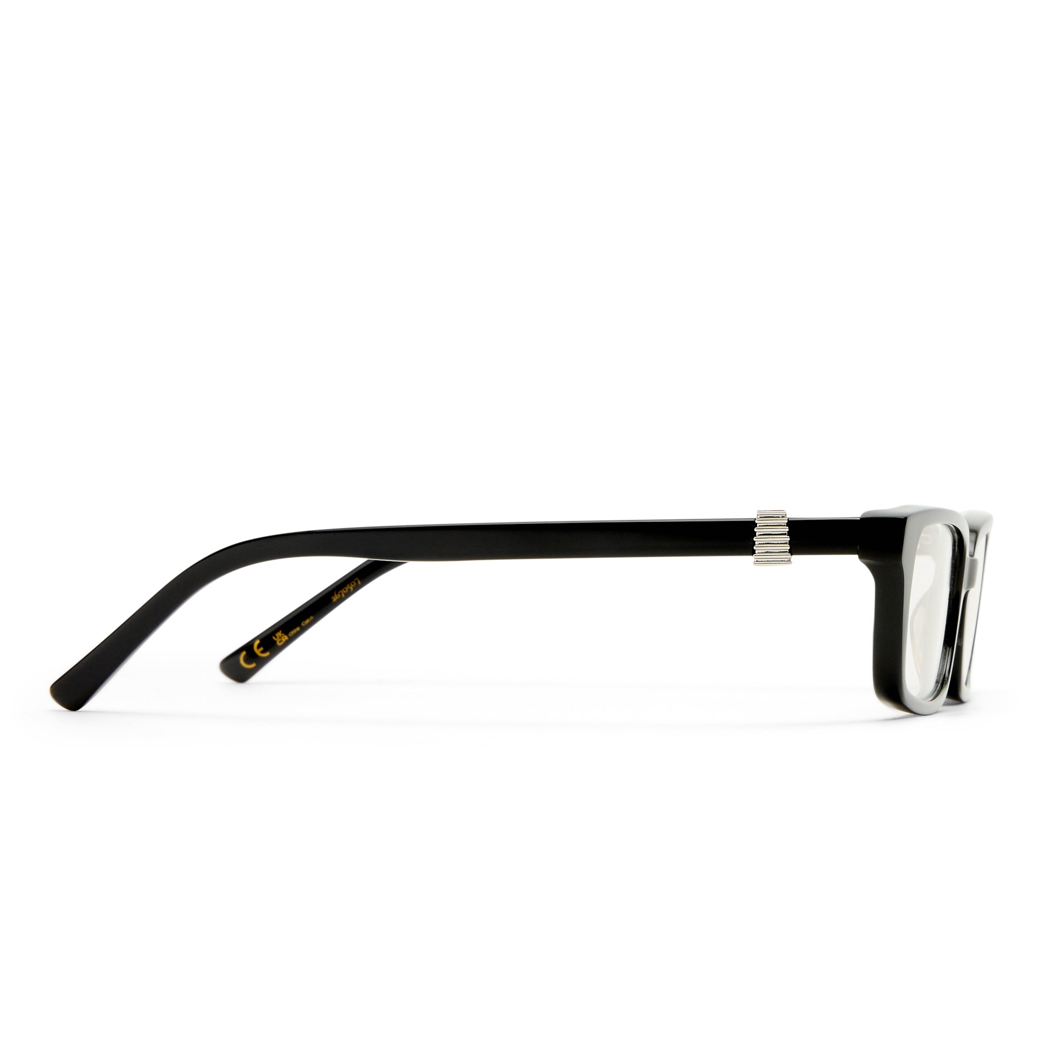 Luv Lou The Phoebe Luxe Black Female Rectangle Blue Light | Eyewear Index