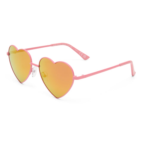 Solarized Kids Metal Heart Pink Female Novelty Sunglasses | Eyewear Index