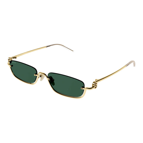 Gucci Gg1278s Gold Uni-Sex Rectangle Sunglasses | Eyewear Index