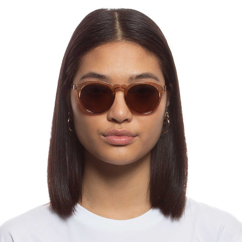 Cancer Council Bright Blush Amber Tort Female Round Sunglasses | Eyewear Index