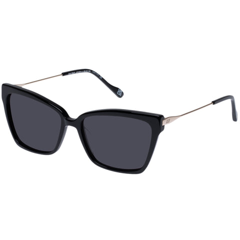 Le Specs Bio-Trap Black Female D-Frame Sunglasses | Eyewear Index