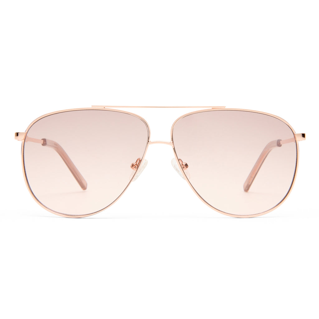 Fiorelli Maren Light Rose Gold Female Aviator Sunglasses | Eyewear Index