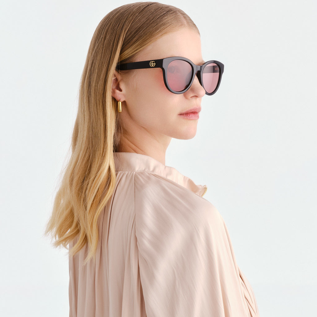 Gucci Gg2127sk Black Female Round Sunglasses | Eyewear Index
