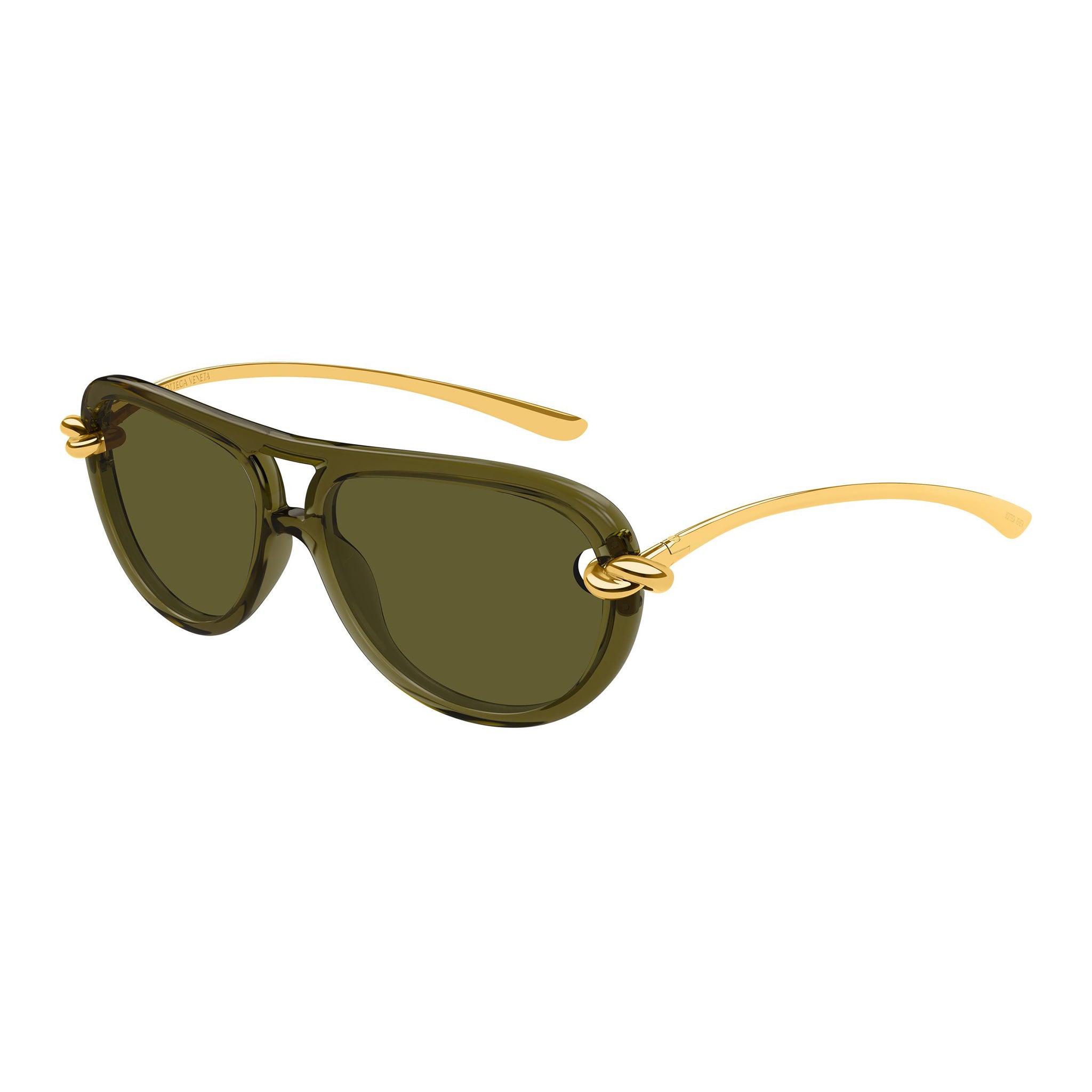 Bottega Veneta Bv1418s Green Female Aviator Sunglasses | Eyewear Index