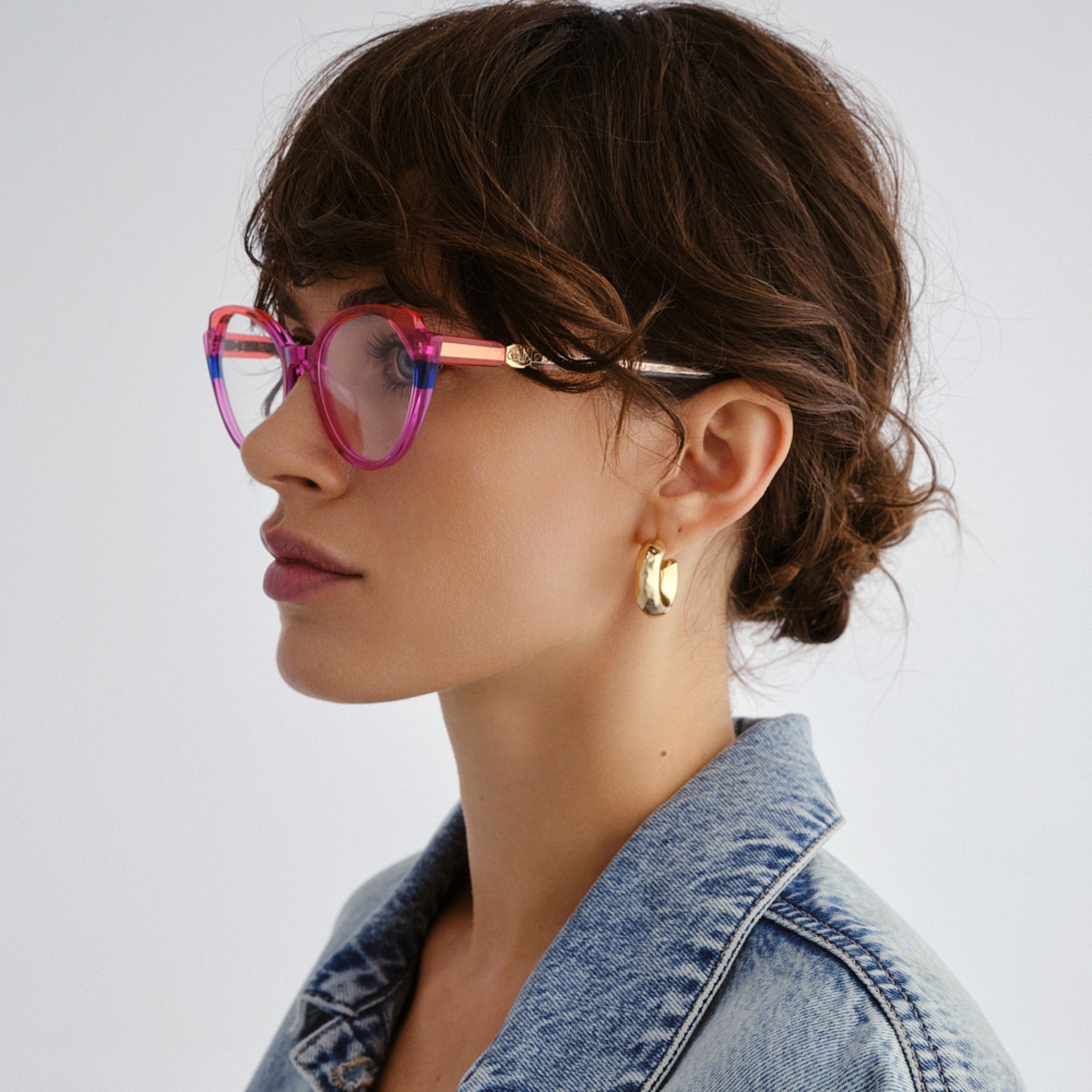 Camilla Cameo Fuschia Coral Female Cat-Eye Optical Frames | Eyewear Index